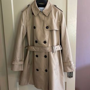 Coach Outlet Solid Mid Trench in Classic Khaki. Size XL. Gently used.